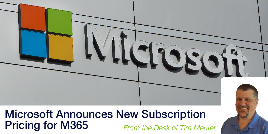 Microsoft Announces New Subscription Pricing for M365